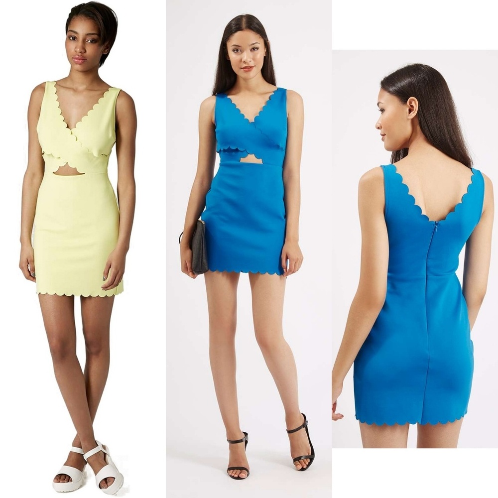 Sold!! TOPSHOP Cutout Scallop Edge Body-Con Dress